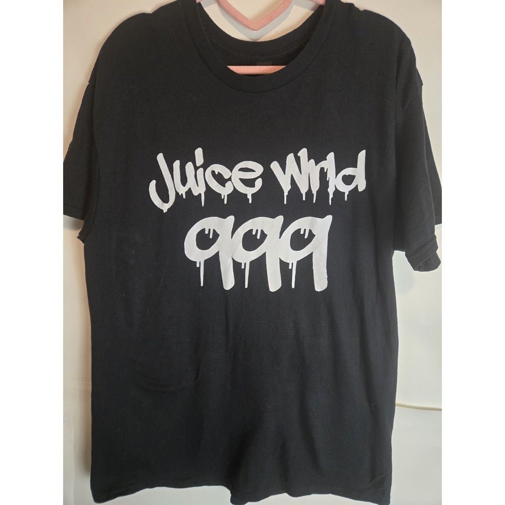 Juice Wrld T-shirt 999 Rose Graffiti Size Large Drip Text Rap Tee Band Hip Hop